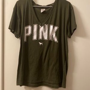 Army green PINK tee